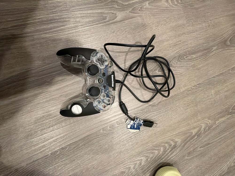 GameStop Clear Wired USB Controller for PlayStation 3